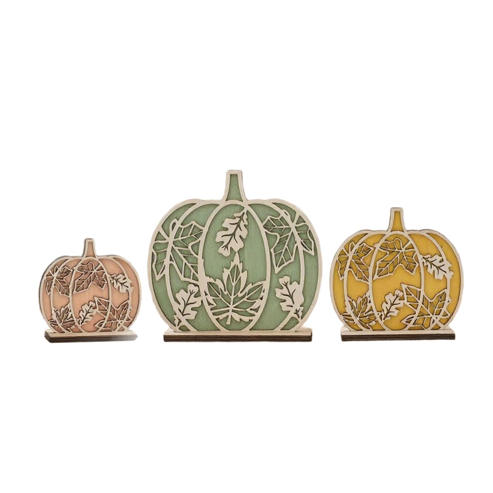 Autumn Thanksgiving Tiered Tray Decors Pumpkin Tabletop Centerpieces Harvest Wishes Block Sign Fall Wood Sign With Light Thanksgiving Tiered Tray Decors
