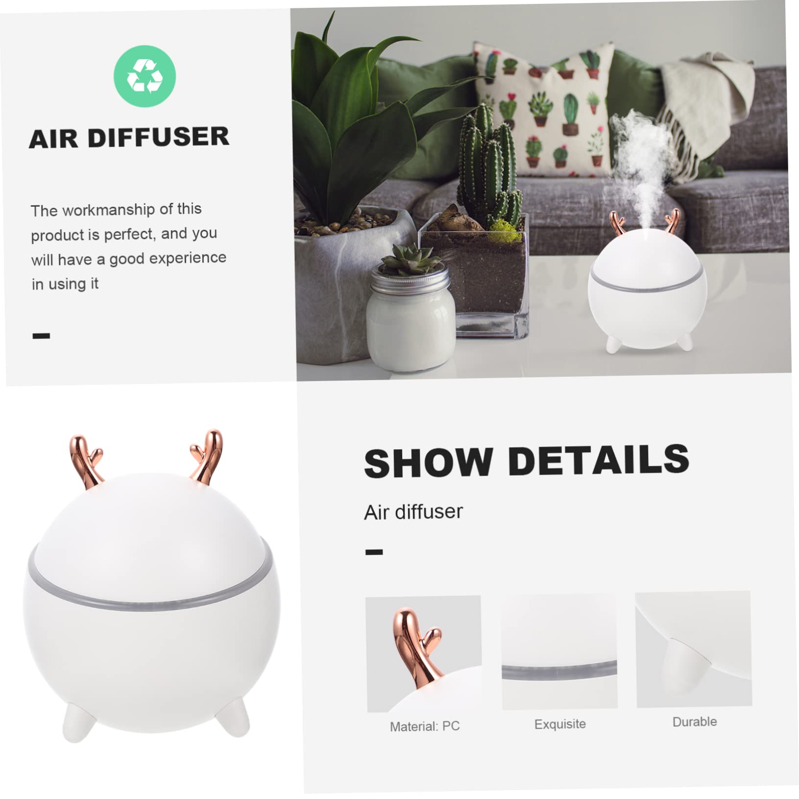 MAGICLULU 2sätze Diffuser Luftbefeuchter Tragbarer Ätherischer Öldiffusor Mit Usb-ladekabel Für Büro Und Zuhause Leise Aromatherapie Für Entspannende Atmosphäre Für Schlaf Und