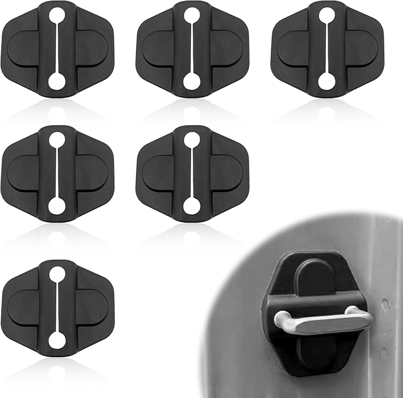 Capa decorativa do trinco da porta CmeRto para Jeep Wrangler JL JLU e Gladiator JT preta – Pacote com 6 unidades