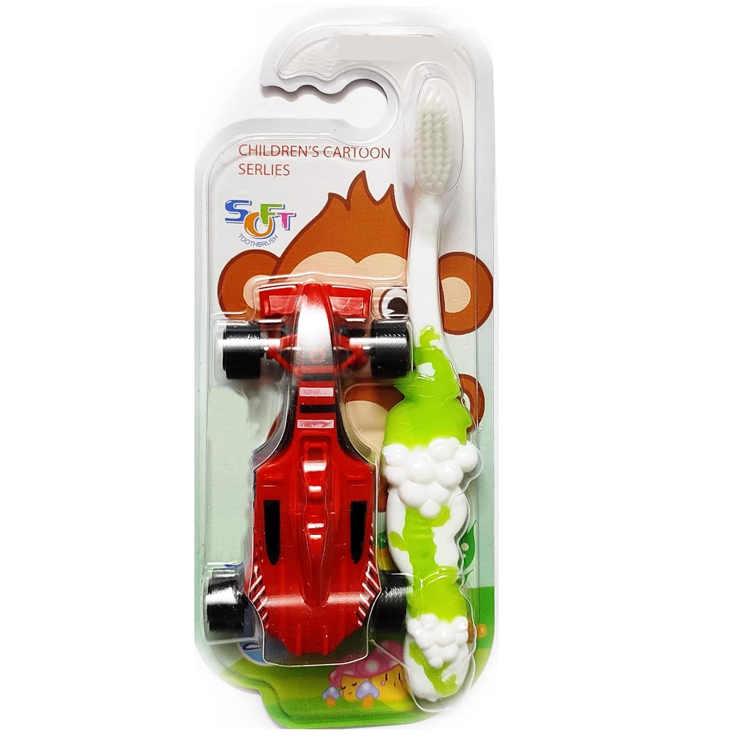 Unique Kids Toothbrushes with Car Toys, Extra Soft Bristles, Pack of 2-image-22