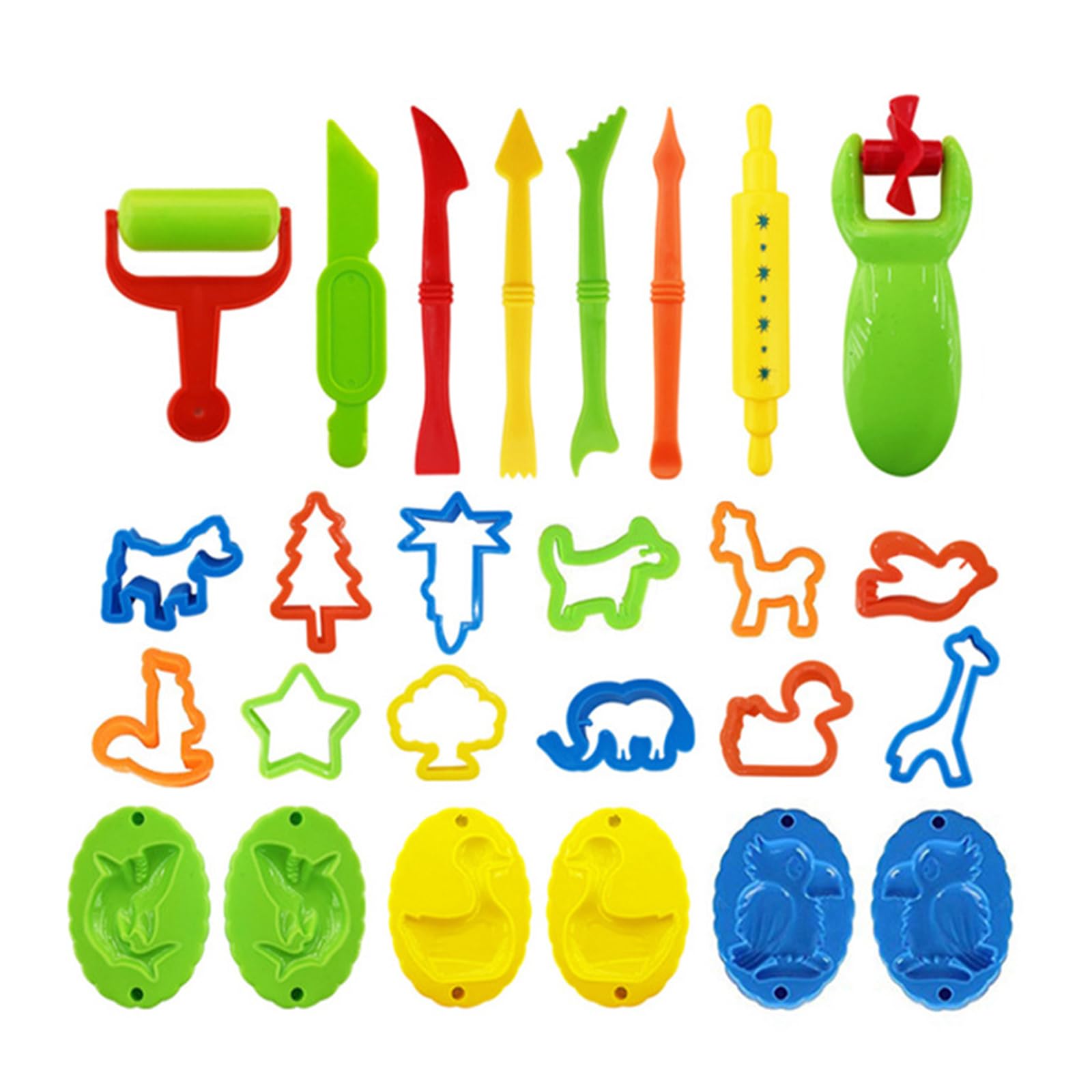 Creative Clay Stamps Mold for Craft Activity with Animal Themes Portable Easy Stamps Toy