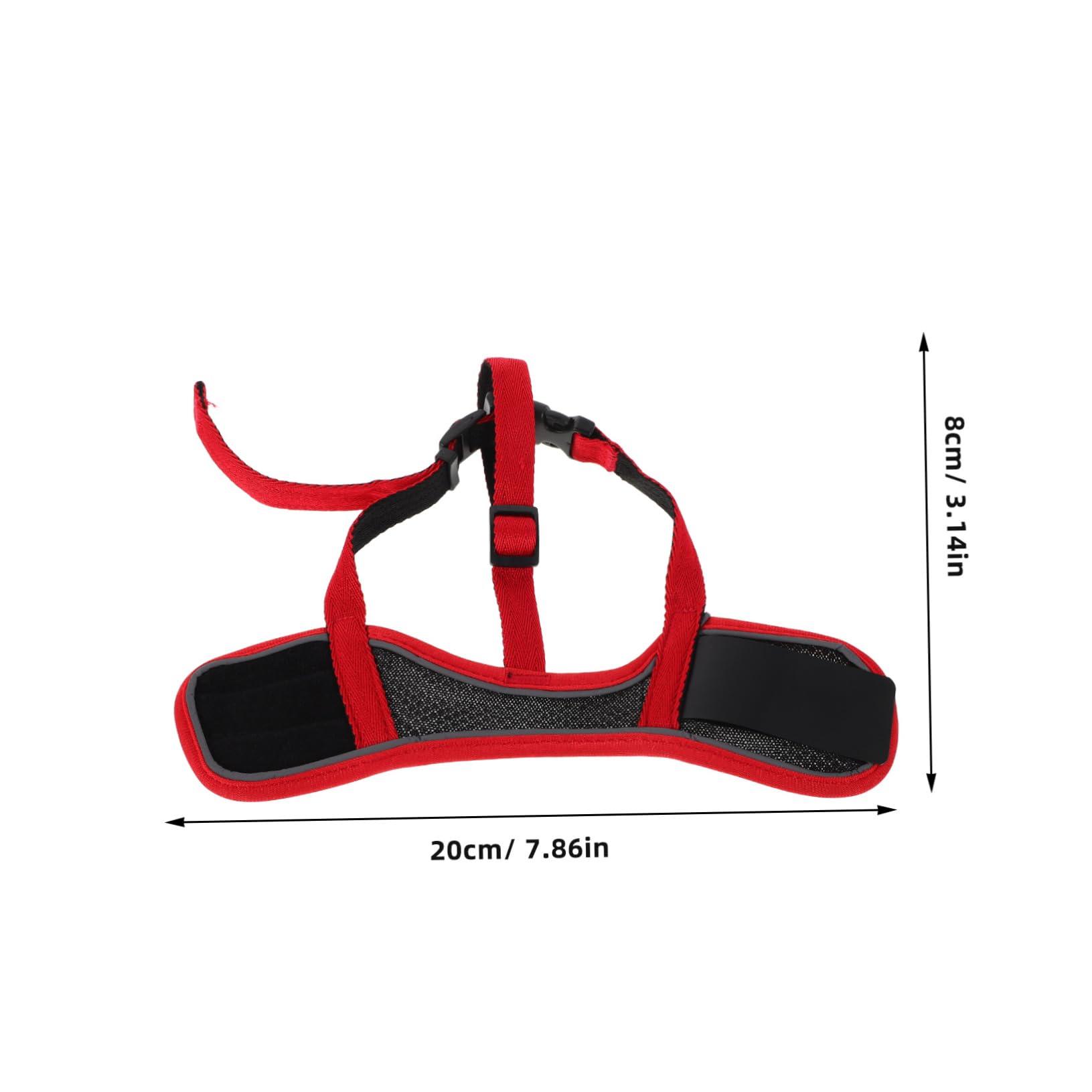 POPETPOP Mesh Small Dogs Muzzle: Puppy Muzzle to Barking Biting and Chewing Suitable for Daily Use and Training Sessions M Red