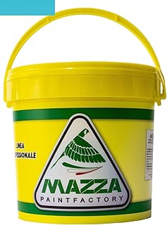 Pittura Al Quarzo Per Muri Interni Ed Esterni Lt 5 Ad Alto Potere Coprente Colorificio Mazza (Celeste Mare3 Mz1100)