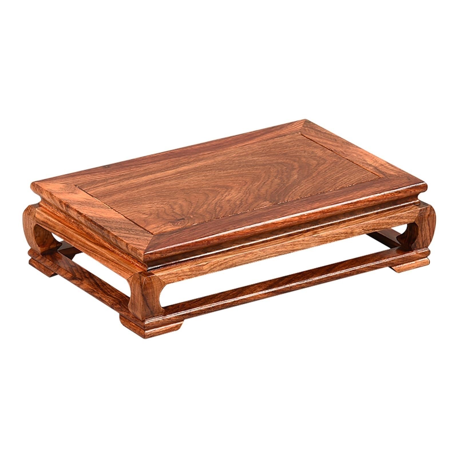 Base per Vaso di Fiori da Interno in Legno di Palissandro, Grande Base Rettangolare, Vaso per Piante, Acquario, Scultura, Decorazione, espositore, Base per Artigianato domesti
