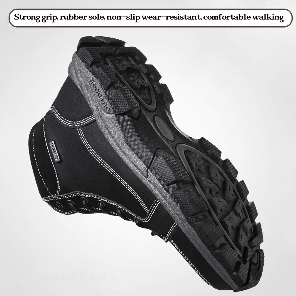 Paño Grueso Y Suave De Alta Tapa De La Nieve Botas, Nueva Manera Simple Y Zapatos Deportivos Al Aire Libre En Invierno, Zapatos De Algodón Antideslizante Para Senderismo Y Senderismo,Brown b,41