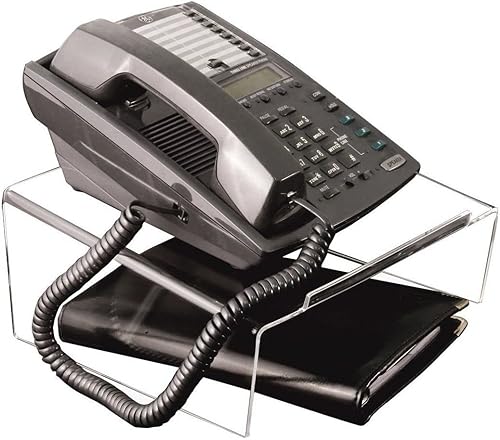 Miniatura 2 de Soporte acrílico Kantek para monitor con almacenamiento de teclado, sostiene hasta 50 libras, Transparente