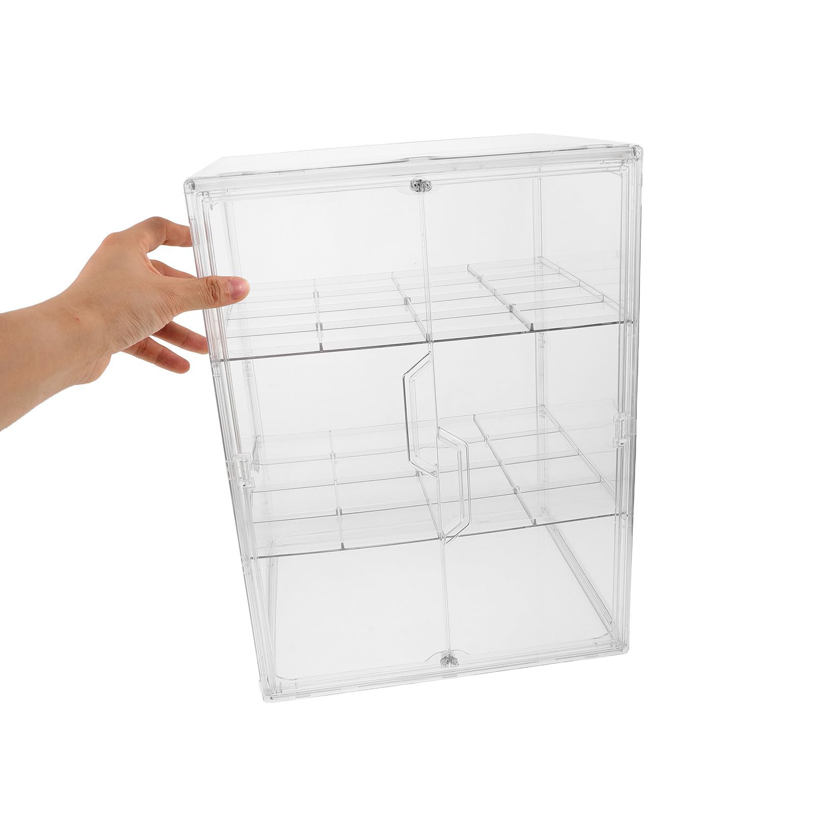 Ciieeo Babyflaschen Aufbewahrungsbox aus Kunststoff mit Flexiblem Aufbau und Abnehmbarem Trenner 4 lagiger Flaschenschrank für Küchenarbeitsplatten und Stillzubehör