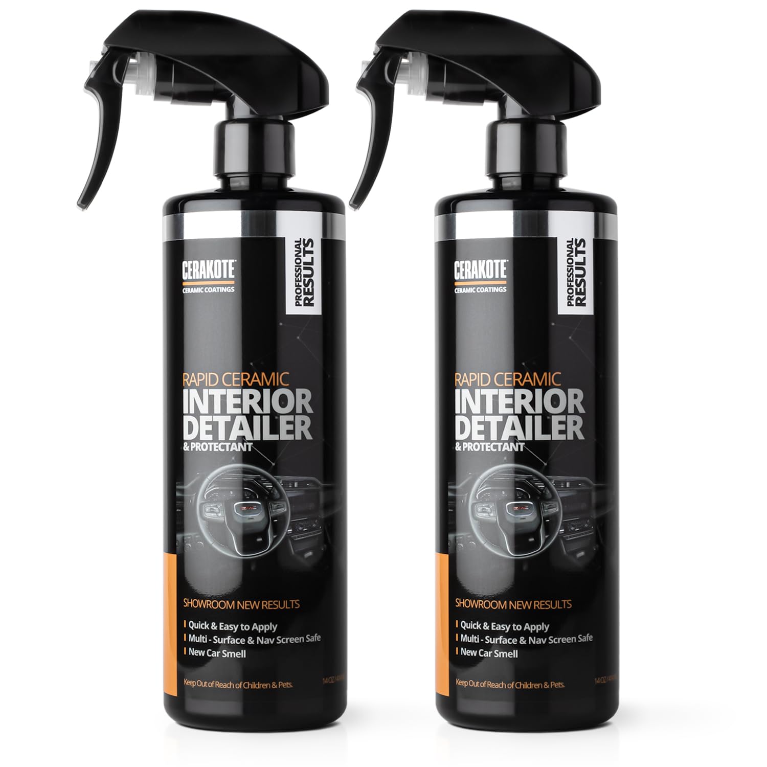 CERAKOTERapid Ceramic Interior Detailer and Protectant (28 fl oz.) – Quick and Easy – Multi-Surface Safe – Interior Car Cleaner Spray – Dry to the Touch – Clean and Protect Your Car, Truck, or SUV