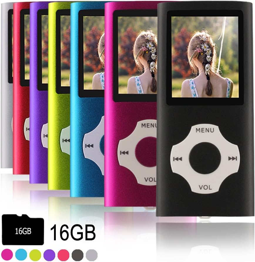 Ueleknight MP3 MP4 Player with 16G, Black