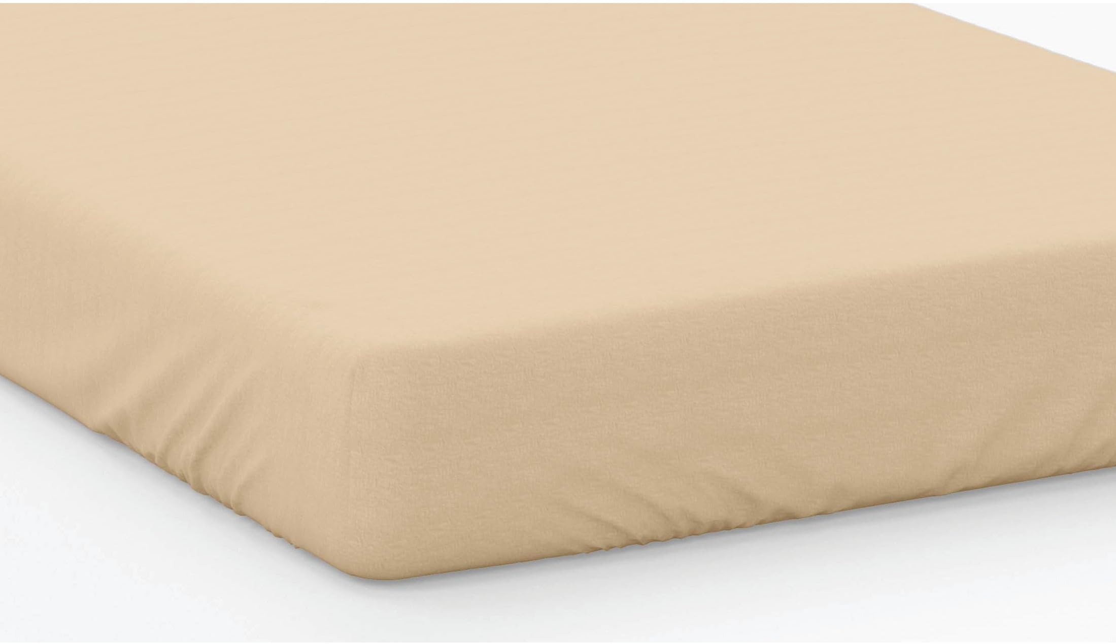 Belledorm Ivory Cream Jersey Fitted Sheet, 38Cm Extra Deep, 100% Cotton (Double, )