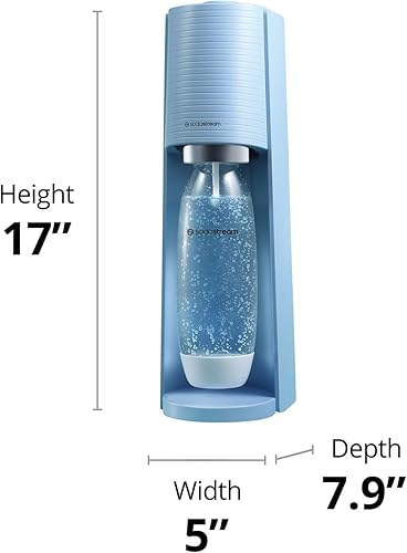 Miniatura 11 de SodaStream Terra - Máquina de agua con gas (azul niebla) con CO2, botella DWS y gota Bubly