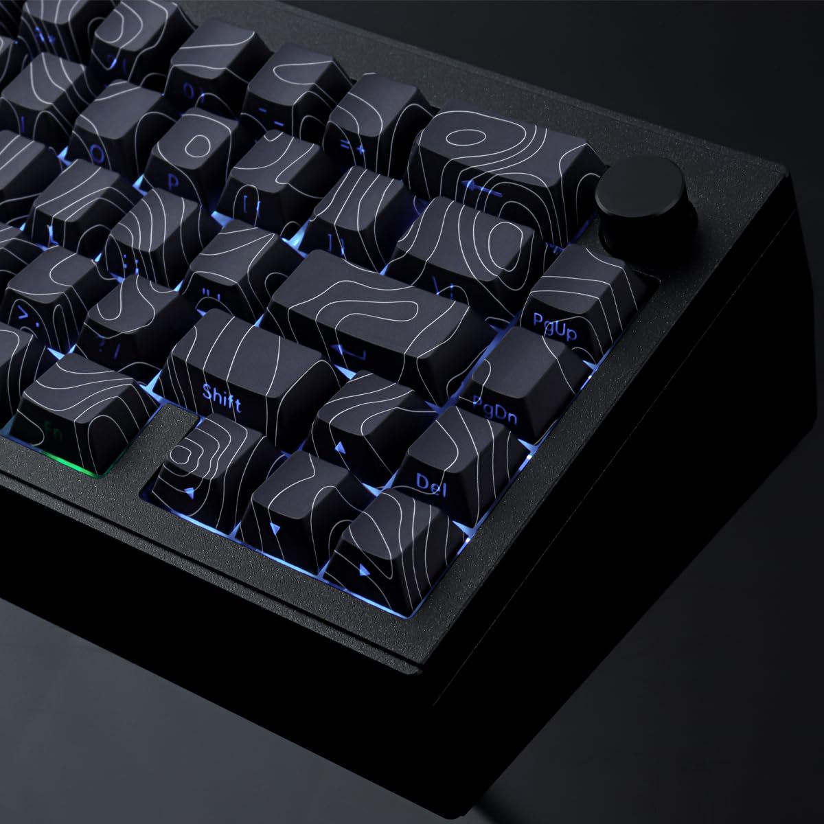 Sunzit Juego de teclas personalizadas de 135 teclas PBT, teclas topográficas de perfil de cereza para interruptores Cherry MX ISO/ANSI UK Layout mecánico