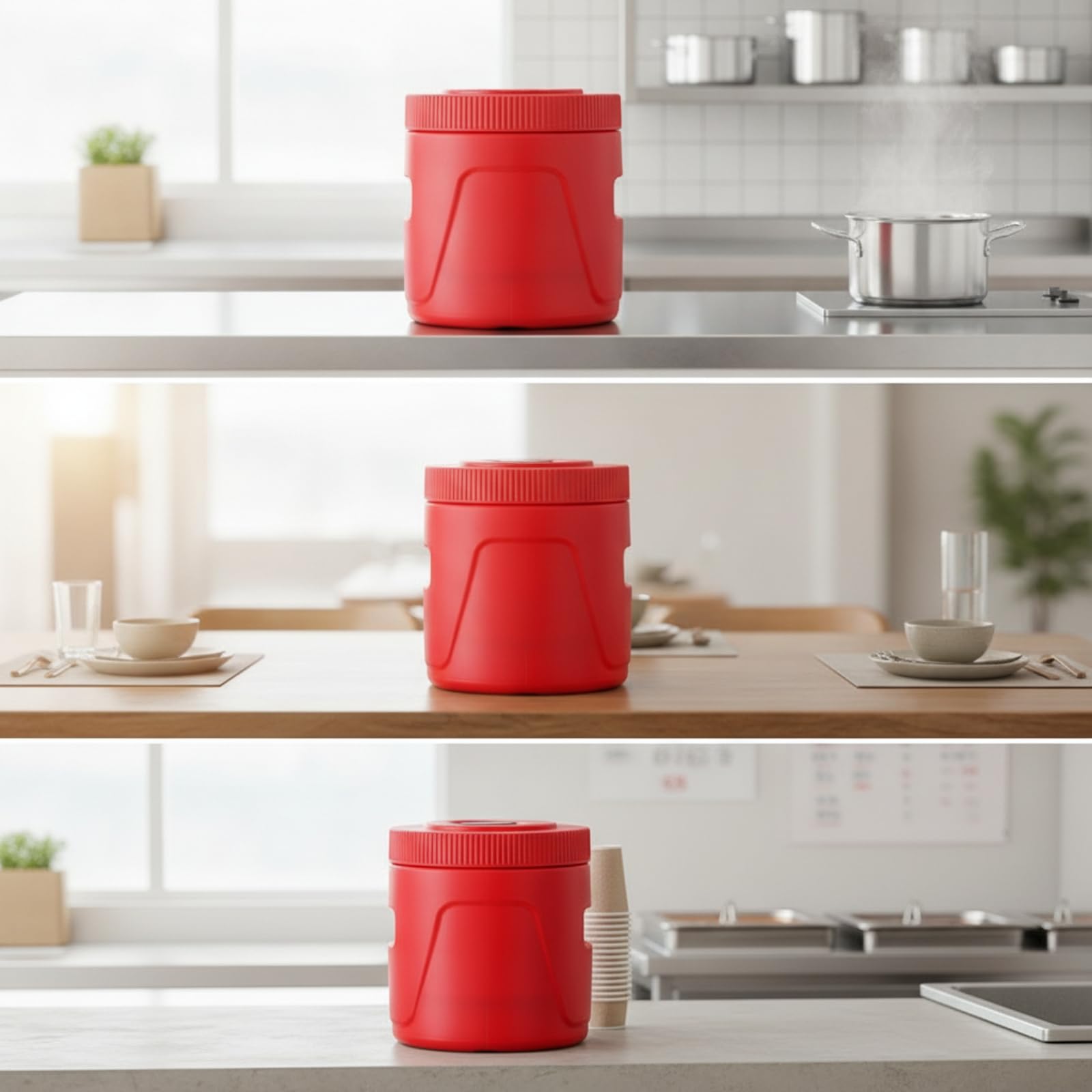 Recipiente Térmico Aislado Cubo Térmico Contenedor Isotérmico Depósito Conservador Material PP y PU con Inserto de Acero para Mantener y Frío por, 30L