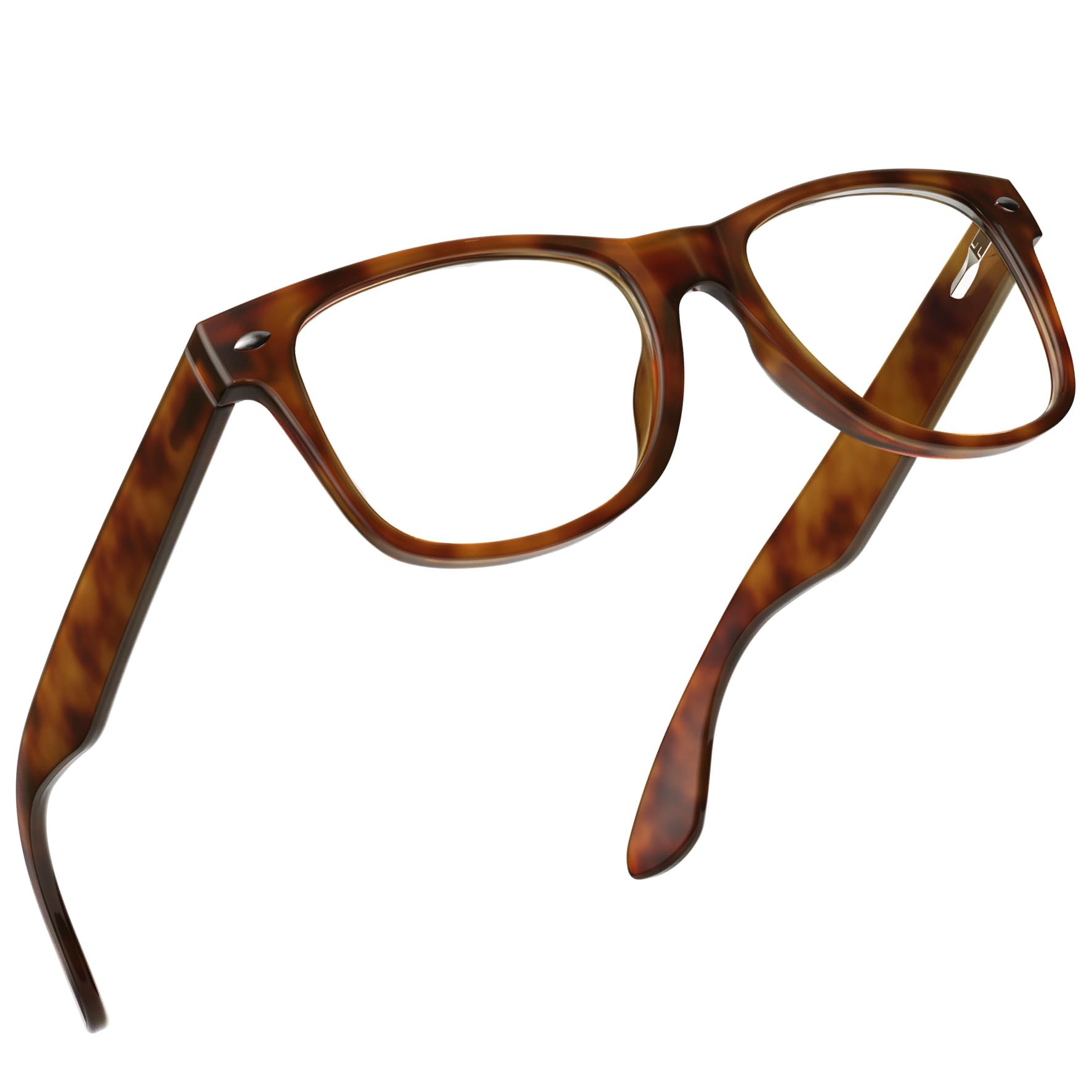 grinderPUNCH Blue Light Reading Glasses High Magnification Strong Reading Power Readers For Men Woman (Maple Tortoise, Rectangular)