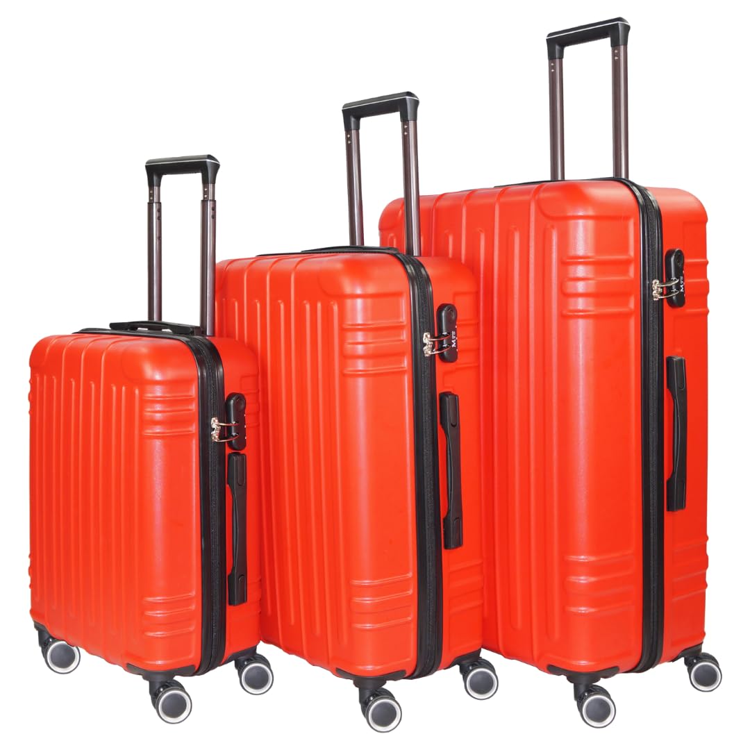 Genérico WSPack Juego de Maletas 3 Piezas | Maleta de Mano 55cm | Maleta Mediana 66cm | Maleta Grande 76 cm (Red)