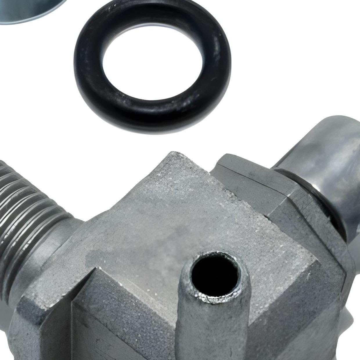Rubinetto benzina 10 x 1 mm 6 mm attacco inferiore per scooter Peugeot 103/104 SP