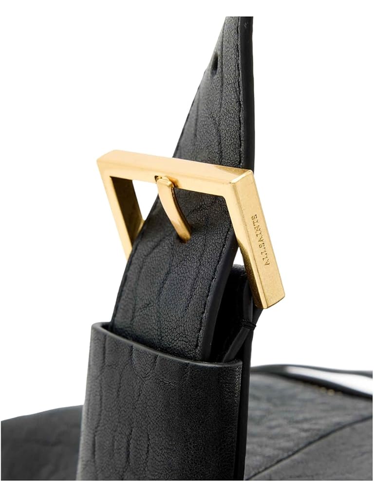 Black AllSaints Ares Grain Shoulder Bag