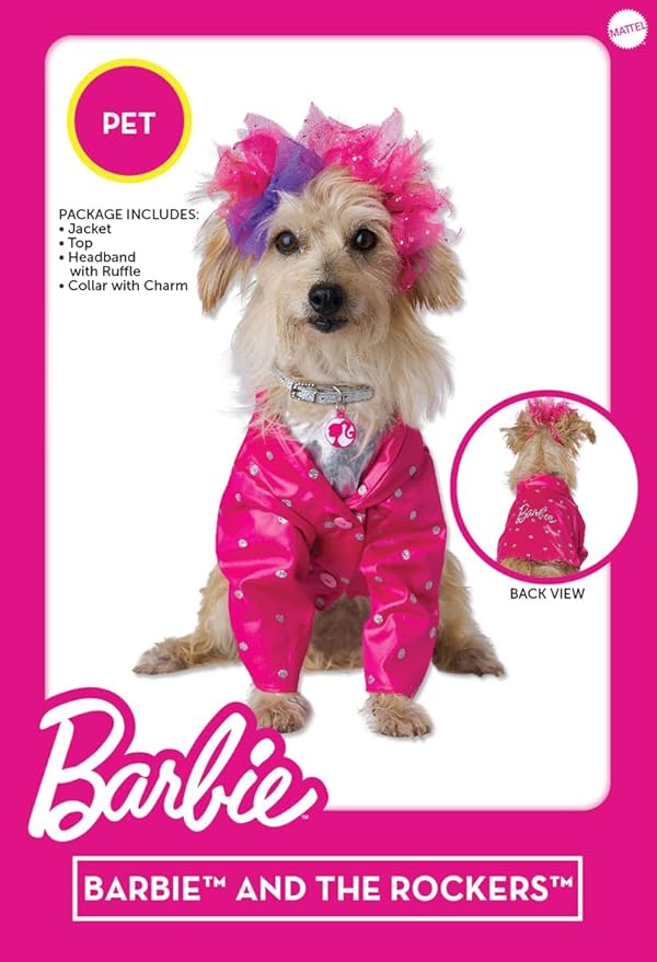 Disfraz de Perro Barbie and The Rockers, Talla Mediana para Perros Pequeños miniatura 3