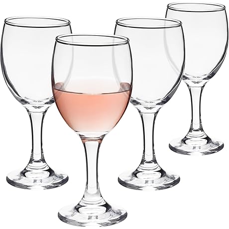 Juvale Stemmed Wine Glasses: A Set of Four Elegant Additions to Your Home