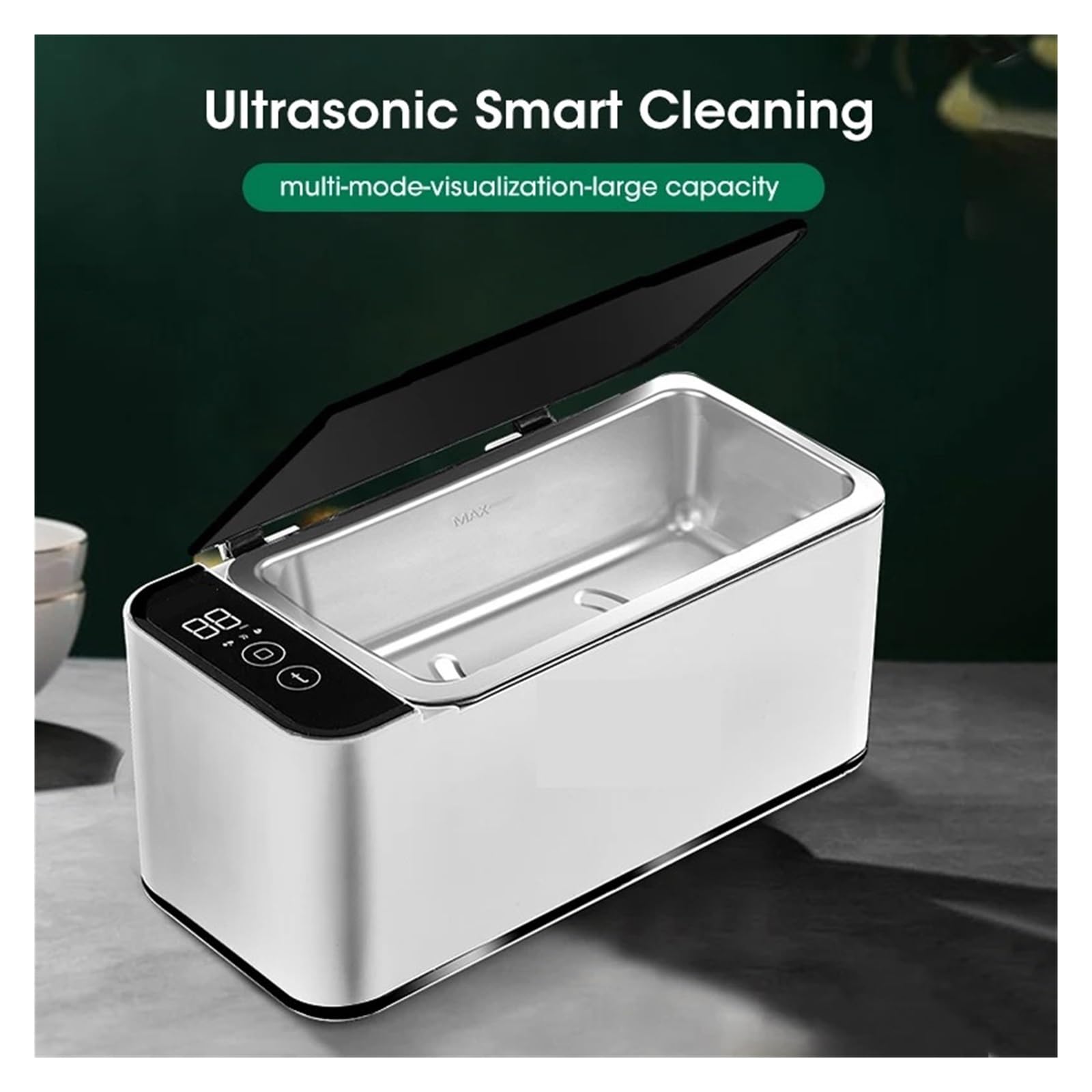 Máquina De Limpieza Por Ultrasonidos De 50 W, Lavadora Por Ultrasonidos De Alta Frecuencia, Limpiador Ultrasónico De Gafas Y Joyas For Joyas De Vidrio Amplia AplicacióN