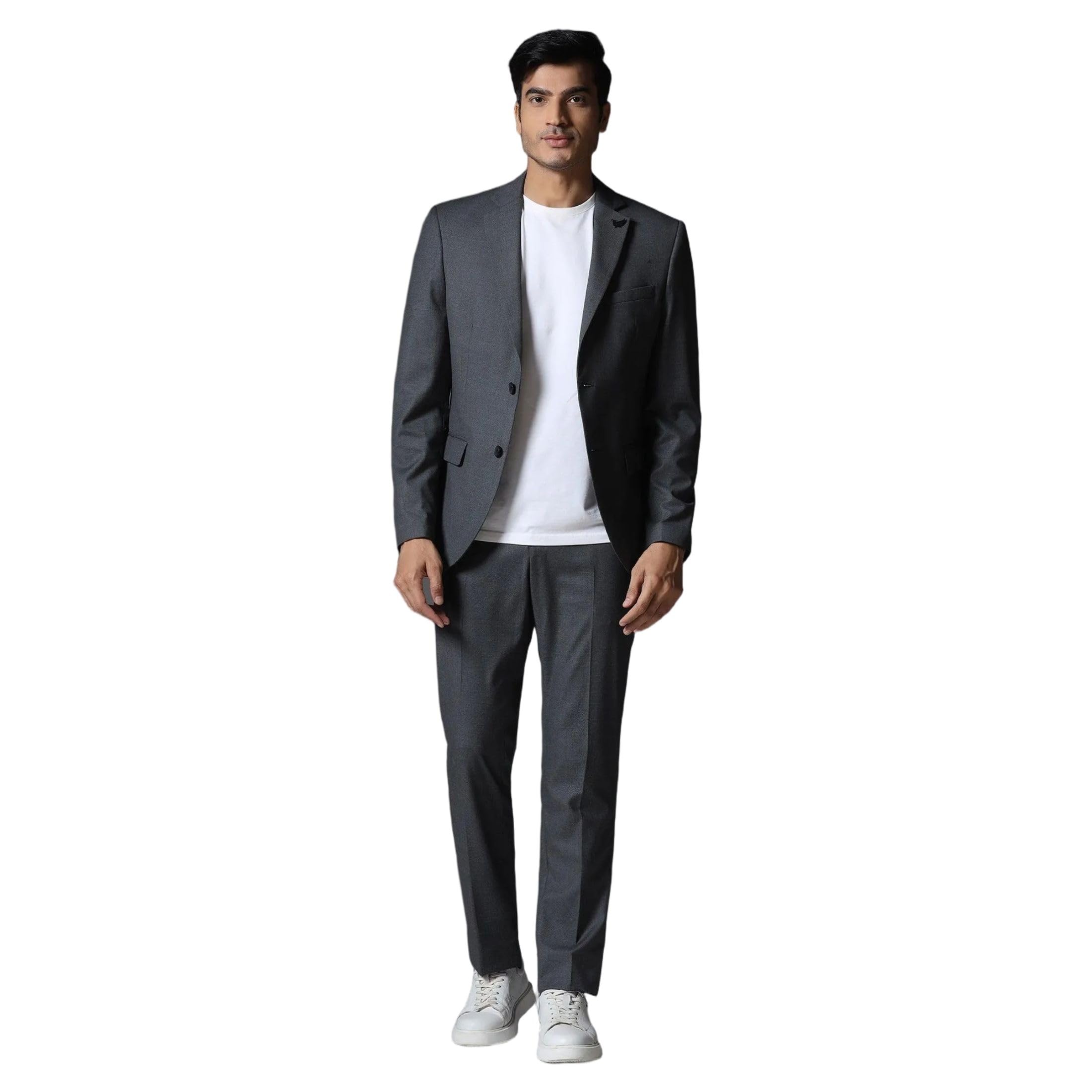blackberrys Men Solid Slim Fit Suits-picture-20
