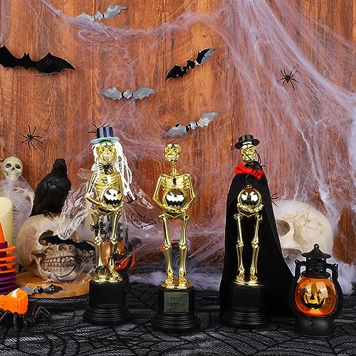 WYTAOHZL 2PCS 11”Resin Halloween Costume Party Trophy Awards for Halloween Party Trophy Best Couples Costume Halloween Skeleton Prizes Trophy with Stickers for Halloween Costume Contest Party Awards - Thumbnail 5