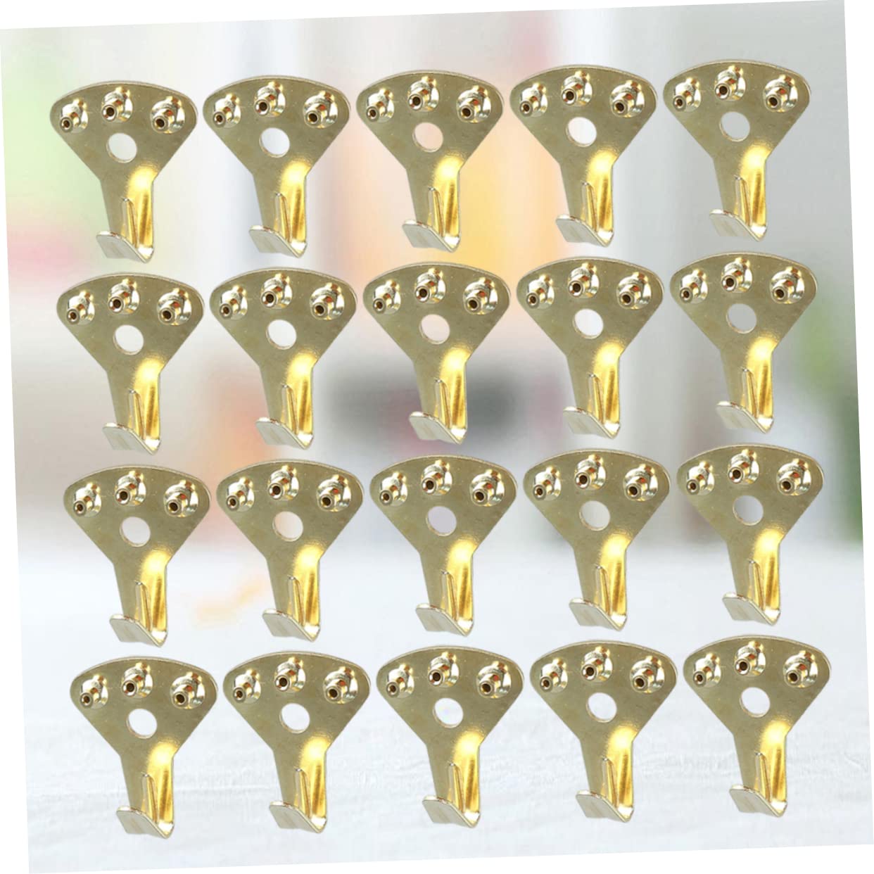 Amosfun 60pièces Supports Muraux Pour Cadres Photo Avec Vis Acier Doré Lot Pour Décoration Et Scrapbooking Faciles à Installer Et Respectueux Des Murs
