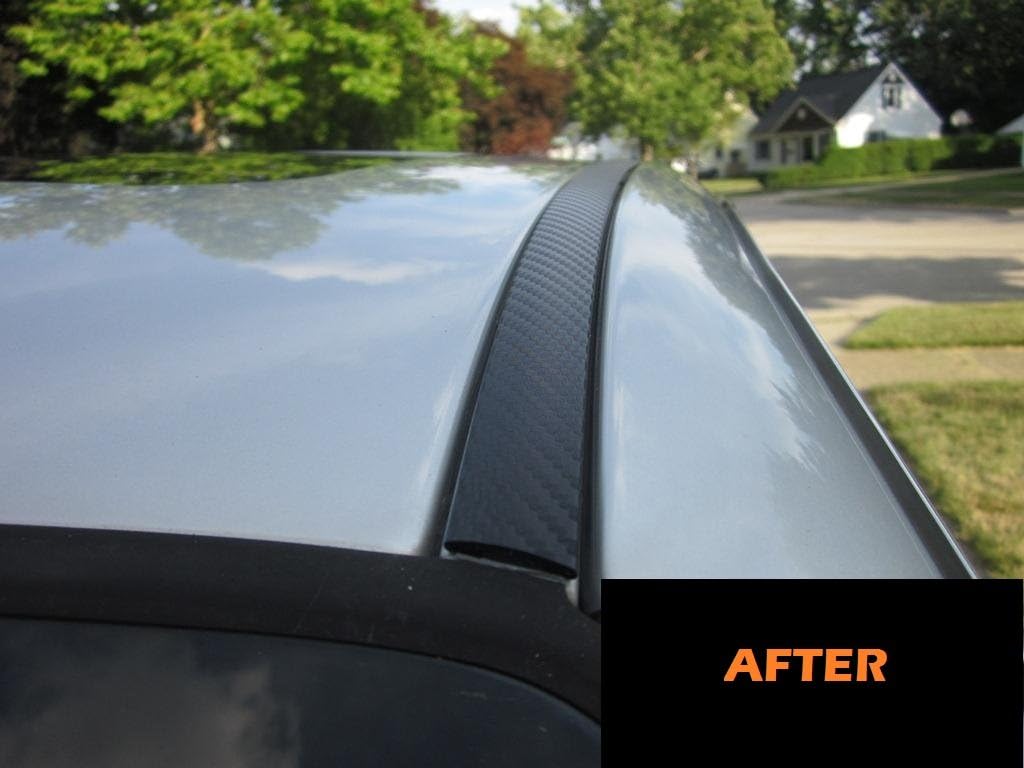 2 Piece Carbon Fiber Side Roof Molding Overlay Trim Kit