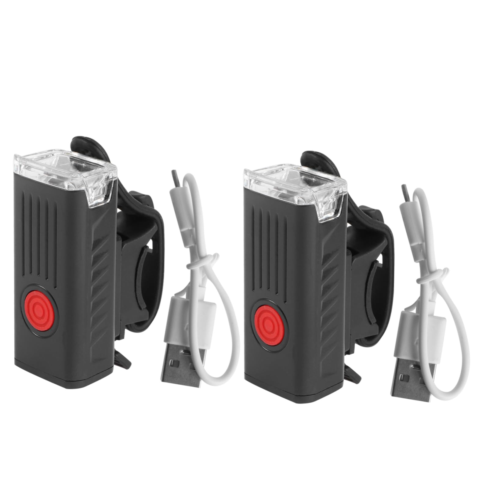 balacoo 2X USB Rechargeable Bike Lights Highly Biking Accessories Front Headlights for Road Bike