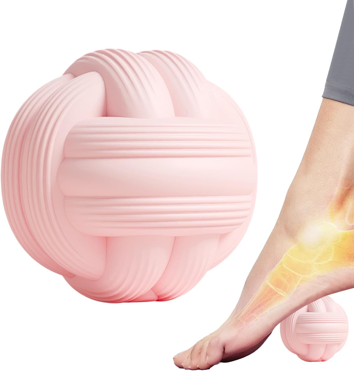 Back Massage Ball | Silicone Flexible Spring-Back Portable Tool | Silicone Massage Ball,for Men Women Workout Recovery Gym Indoor Outdoor Fitness Exercise Yoga