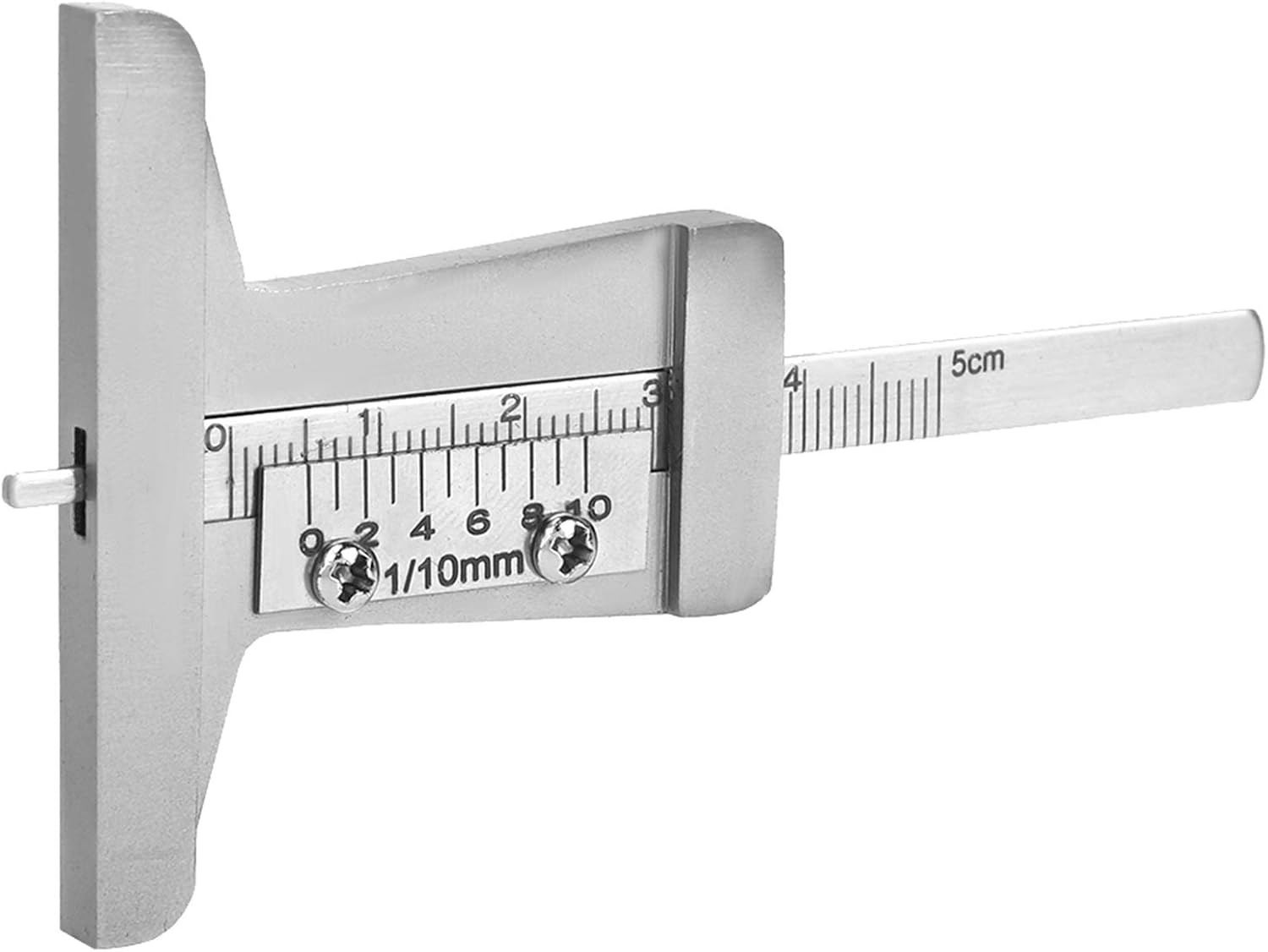 Tire Depth Gauge, Stainless Steel Tyre Tread Depth Meter with 0-10mm Measurement Range, Portable Tread Depth Caliper for Car Truck Tire Inspection