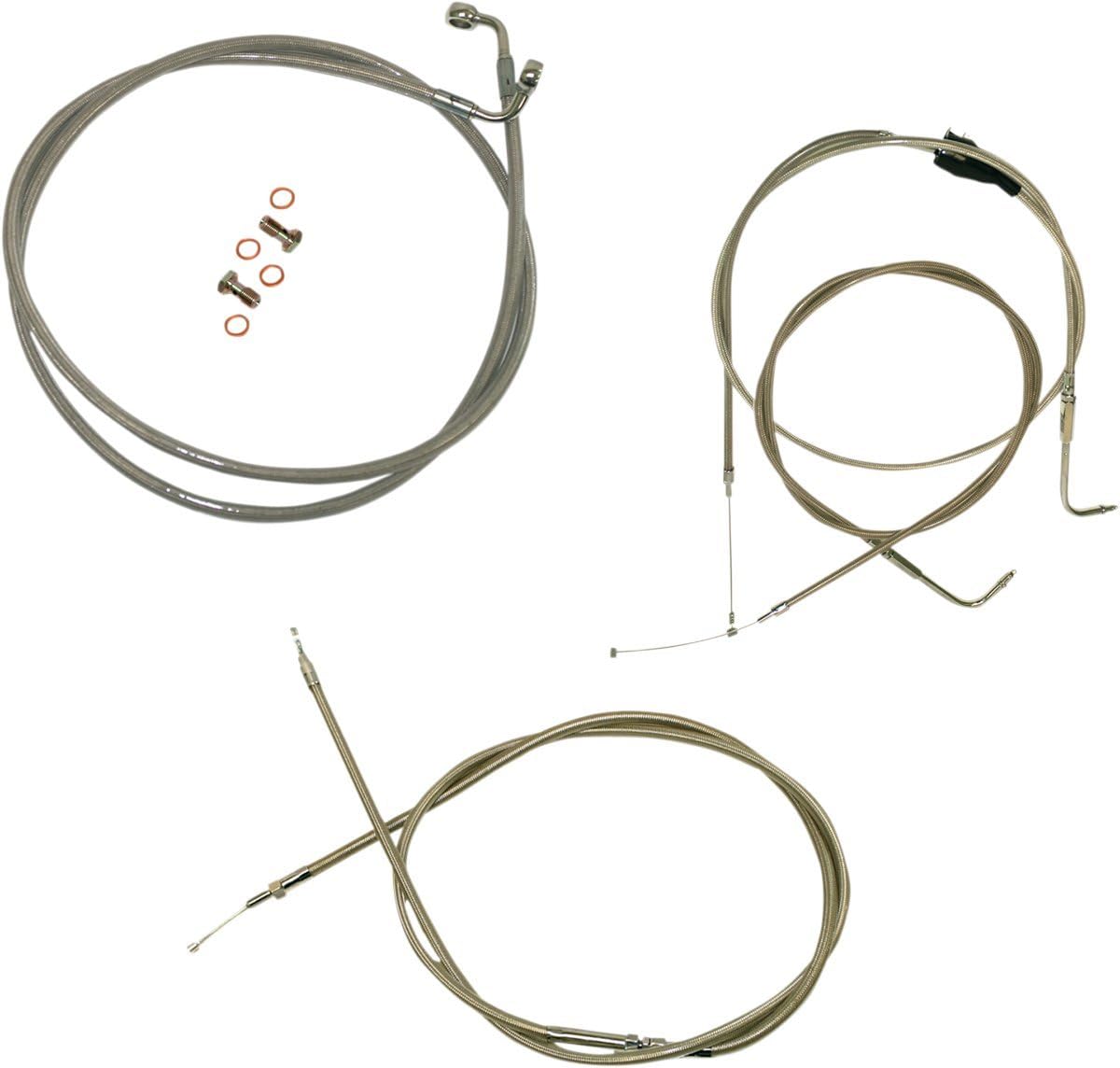 LA Choppers Stainless Cable/Brake Line Kit for 15"-17" Bars LA-8005KT-16