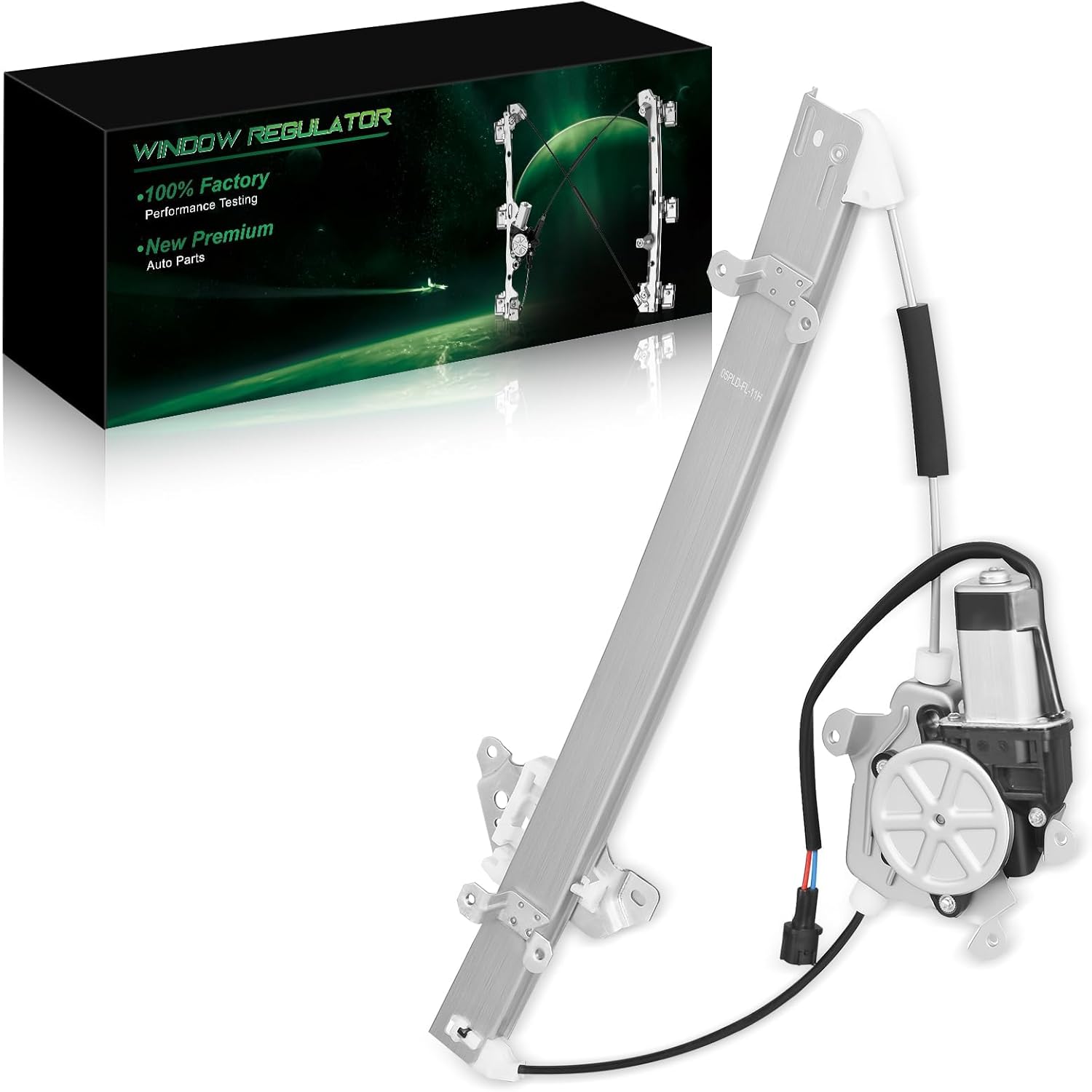 Front Left Driver Side Power Window Regulator with Motor for:-Nissan 2005-2015 Frontier, 2005-2012 Pathfinder for:-Suzuki 2009-2010 Equator, with 2 Pins OE# 741-348 80721EA000 80731-EA005