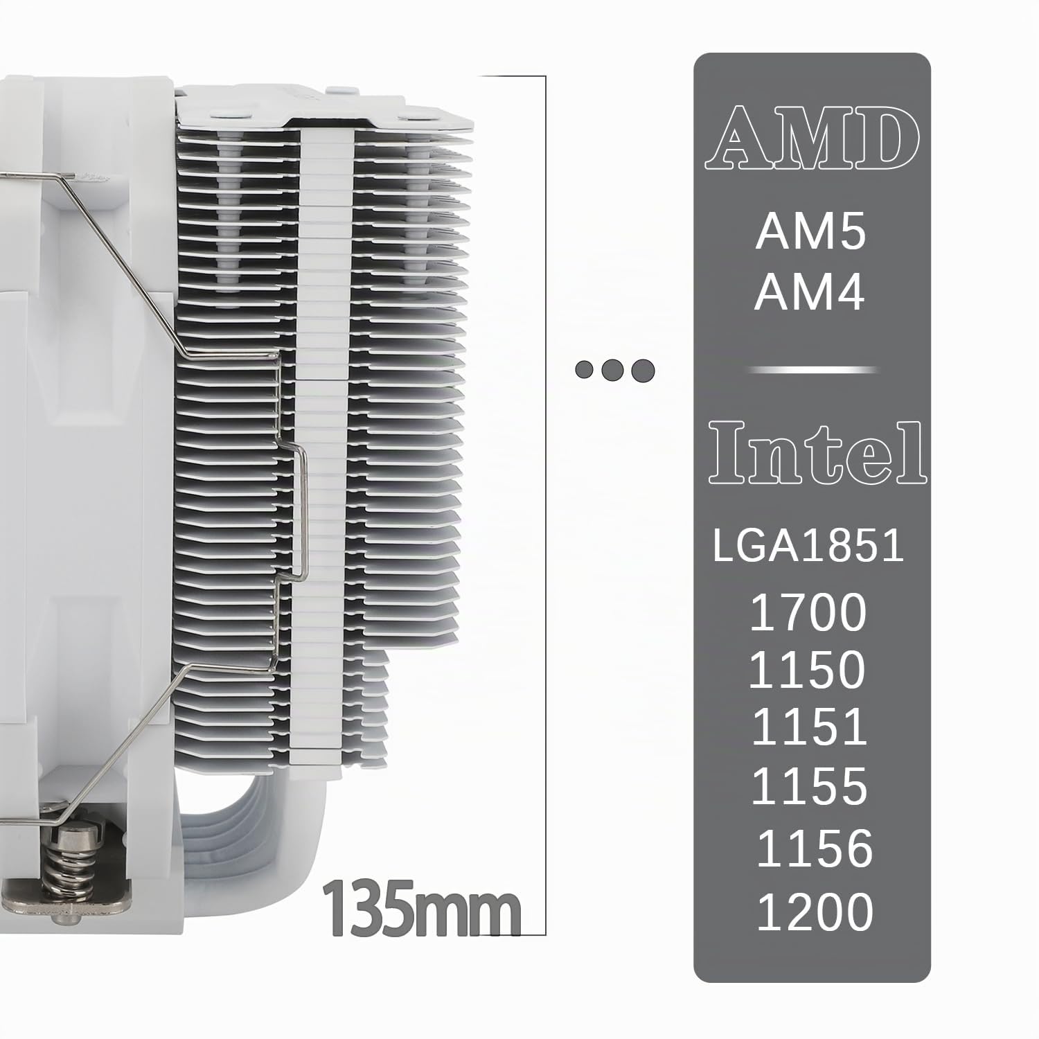 TR-Thermalright Peerless Assassin 120 MINI White Dissipatore per CPU, Doppia torre, 6 Heat pipe, Ventole PWM 120mm 25,6 dBA, Top bianco, per AM5/AM4, Intel LGA1851/1700/115X/1200/2011