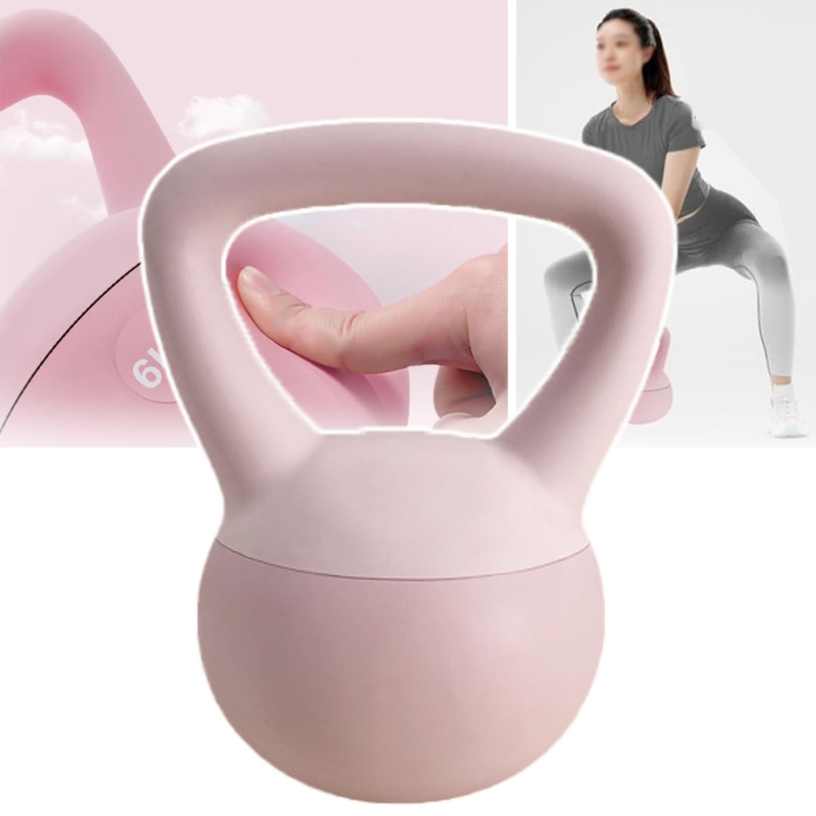 Miękkie Kettlebell, Bezpieczne Odważniki Do Treningu Siłowego, 2/3/4/5/6/8/10kg, Elastyczne Opakowanie Z PVC + Stalowy Piasek, Matowy Uchwyt/wygoda Antypoślizgowa,5kg,D