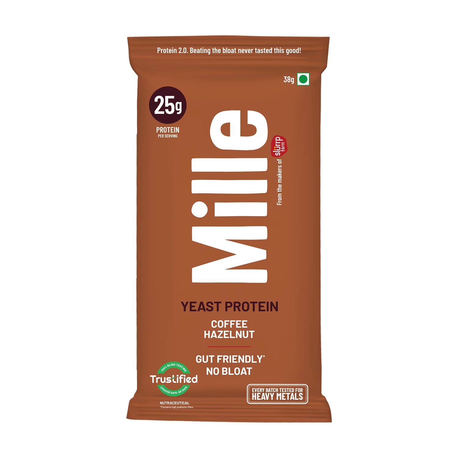 Mille Plant Protein | 25g Protein/Scoop - Coffee Hazelnut | Made with Fermented Yeast Protein | No Bloat Vegan No Added Sugar | Has All 9 Essential Amino Acids | No Adulteration | 38g Trial Pack-image-28