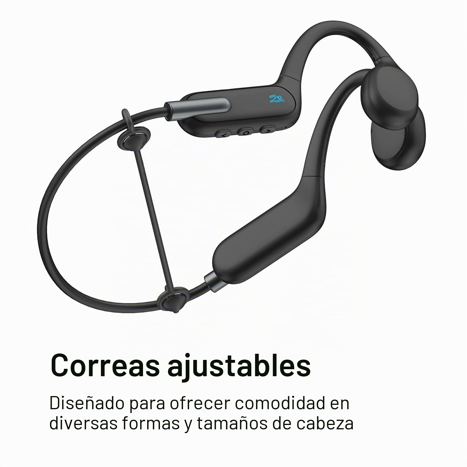 HIFI WALKER Auriculares Conduccion Osea MP3 Acuaticos para Natacion Acuático con 32GB, Ipx8, Bluetooth 5.3 Auriculares Deportivos para Natación, Nadar, Ciclismo