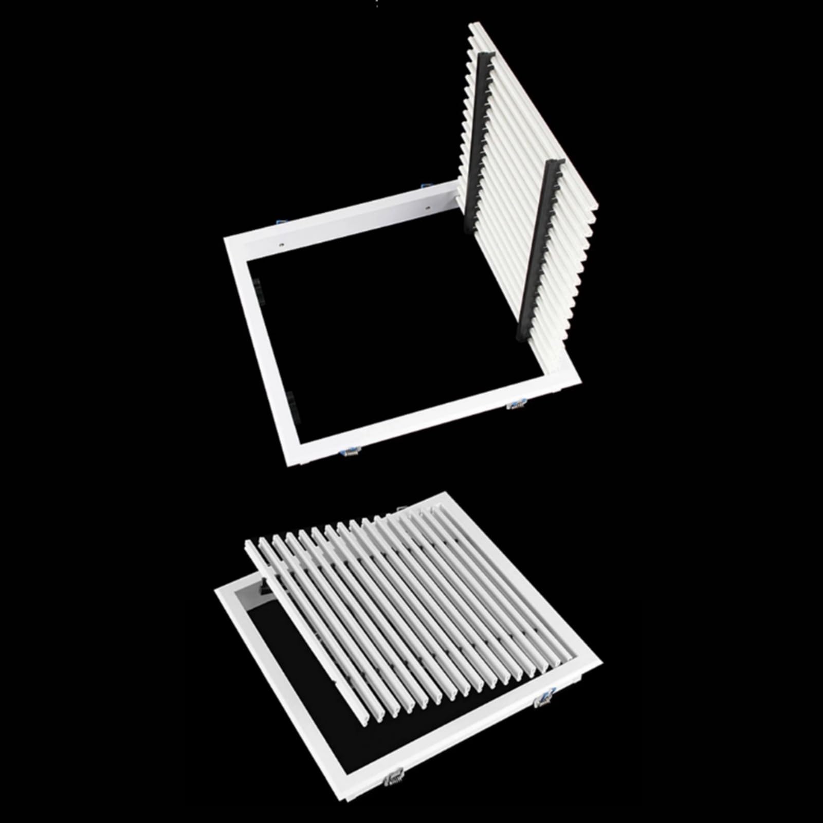 Panel De Acceso Plomería Con Apertura/cierre, Rejilla Del Filtro Aire | Con ángulo de rejilla ajustable de pantalla, parrilla de cubierta de ventilación HVAC for techo(300x300mm)