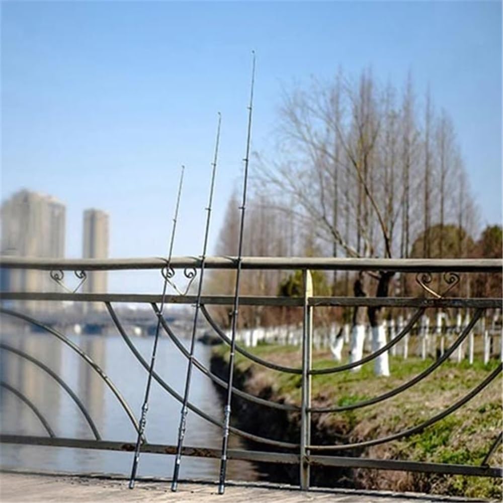 Canna da Pesca telescopica Canna da Pesca Professionale in Fibra di Carbonio 1,5-2,4 m, Pesca in Mare e Fiume, Canna da Pesca telescopica Ultraleggera con Anello Canna da Pesca(1.5m)