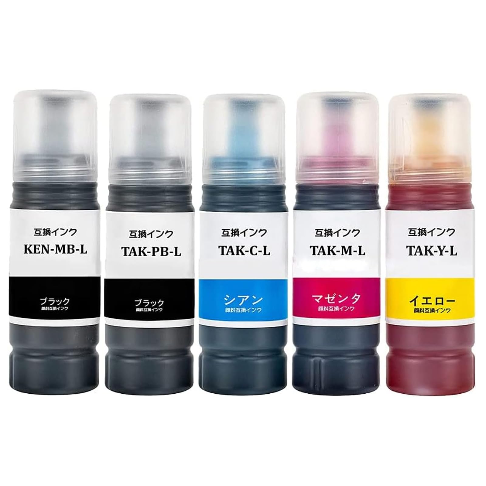 KETA-5CL TAK-4CL 互換インク KEN TAK 対応機種 EW-M754TW EW-M754TB EW-M752T EW-M752T1 EW-M752TB プリンター 個別包装 KEN-MB + TAK-4CL 5色パック (MB/PB/C/M/M/Y)