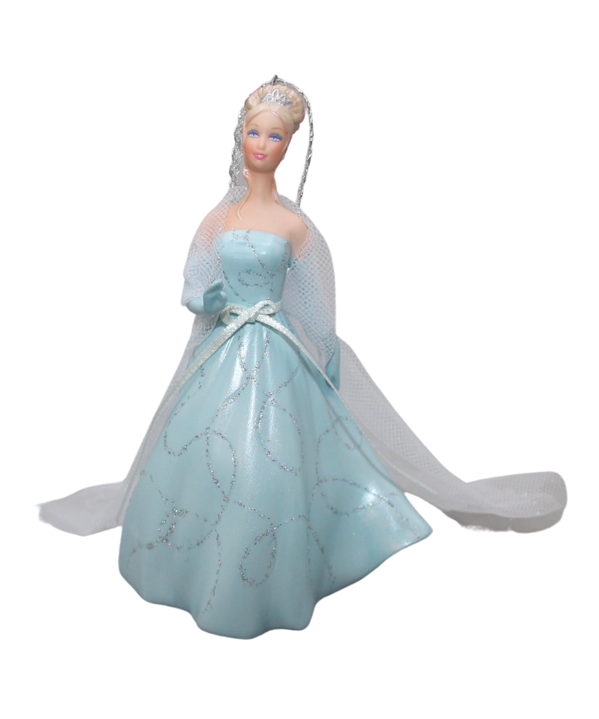 Amazon.com: Hallmark Club Porcelain Barbie in Ice Blue Gown 2001