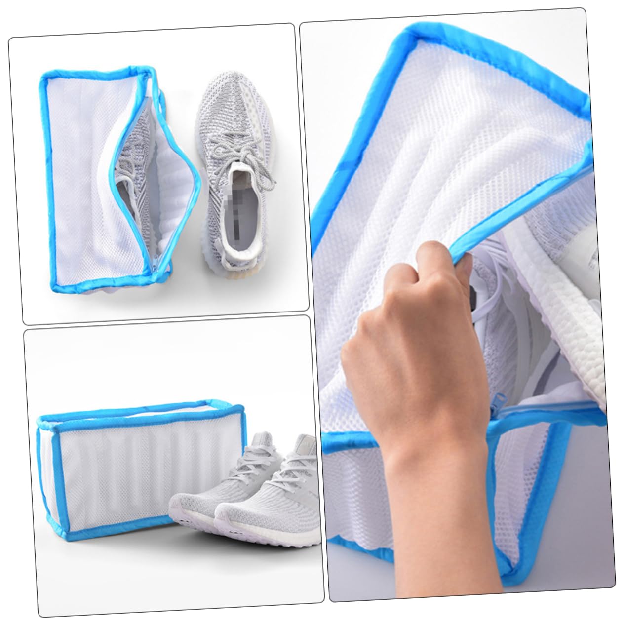 Cabilock 3piezas Bolsa De Lavado De Zapatos De Malla Resistente Para Zapatillas Saco Organizador De Calzado Para Lavado Máquina y Viajes