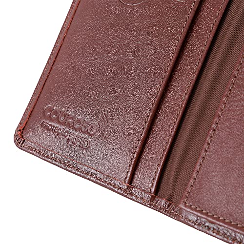 Front Pocket Minimalist Leather Slim Wallet RFID Blocking Small Size 620 (Pinion)3