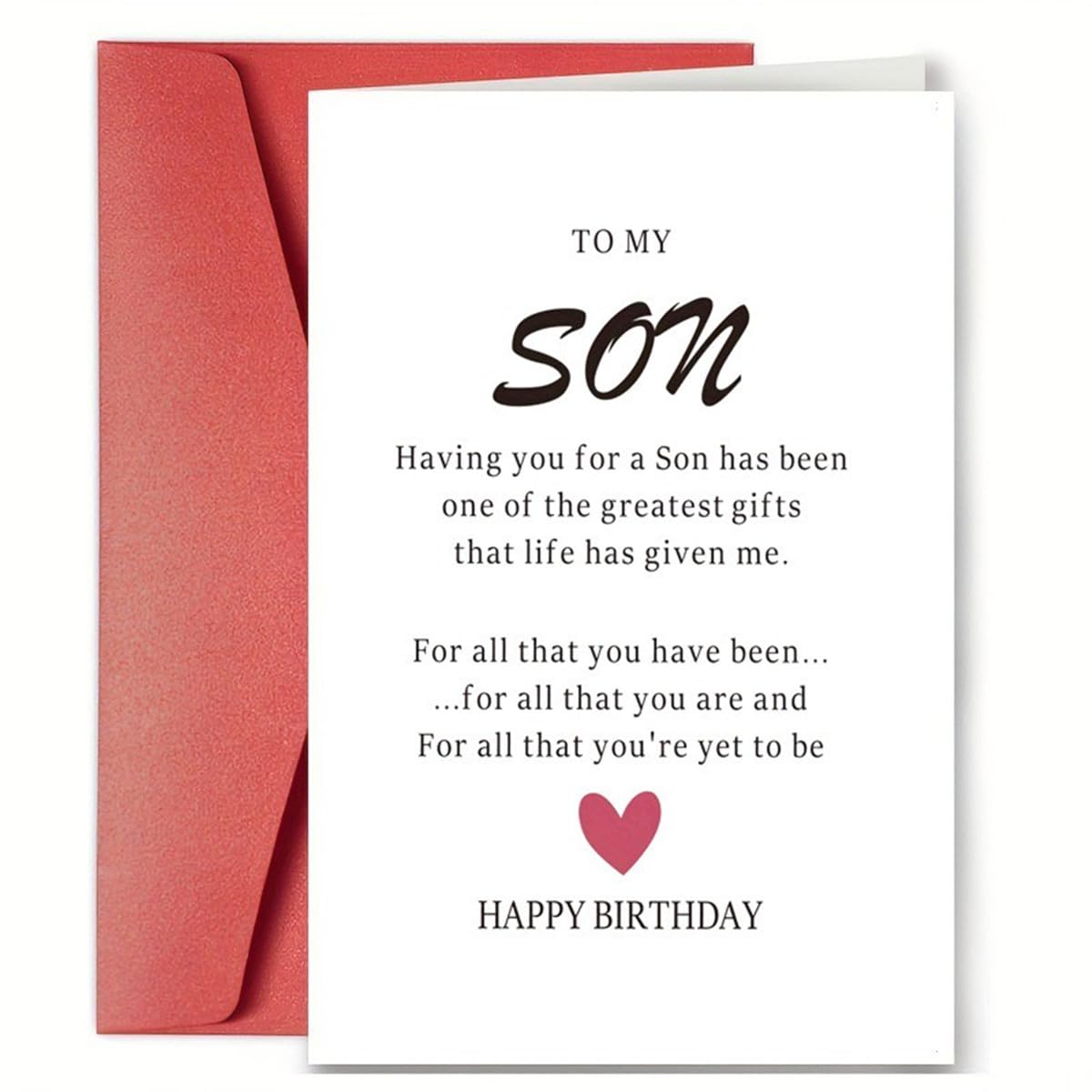 Birthday Card for Son, Happy Birthday Gifts for Son, Unique Birthday Card Gifts from Mom Dad