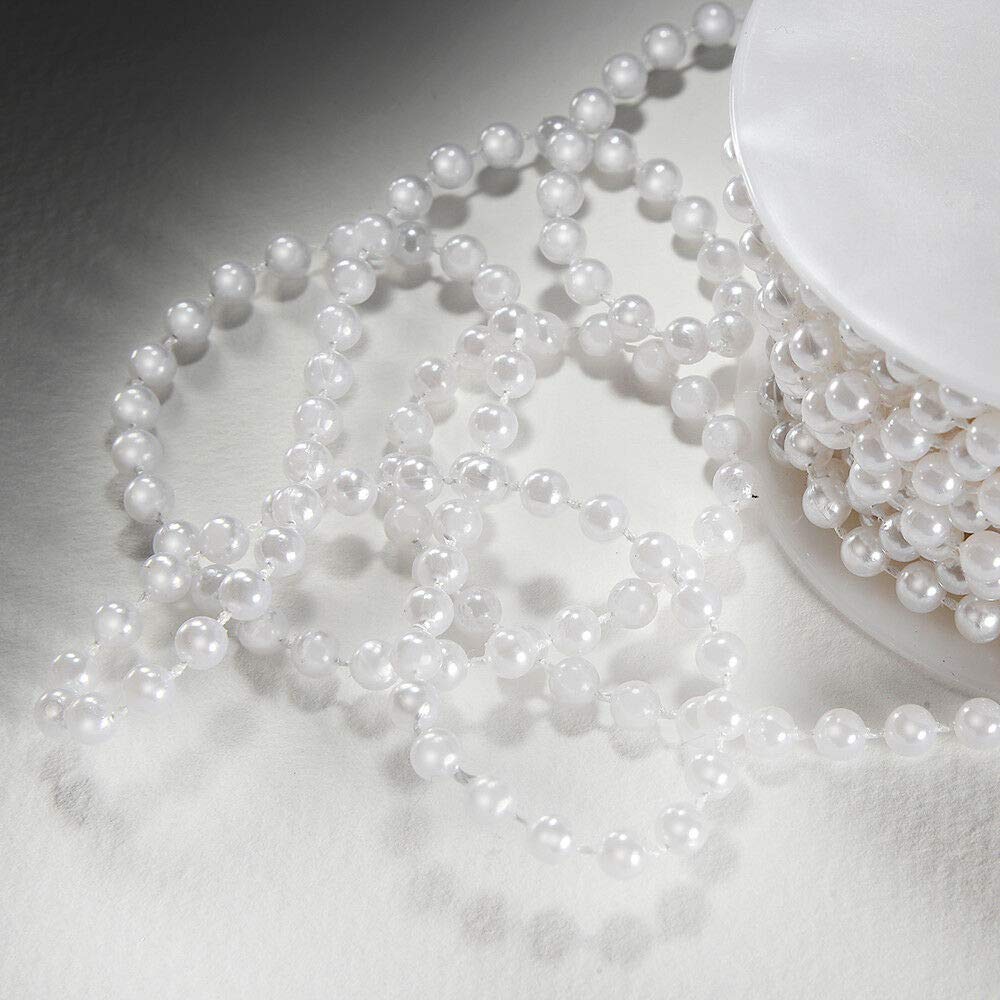EliteKoopers 5mm Pearl Beads On String for Sewing, Cake Trim, Wedding Bridal Craft Trimming etc.