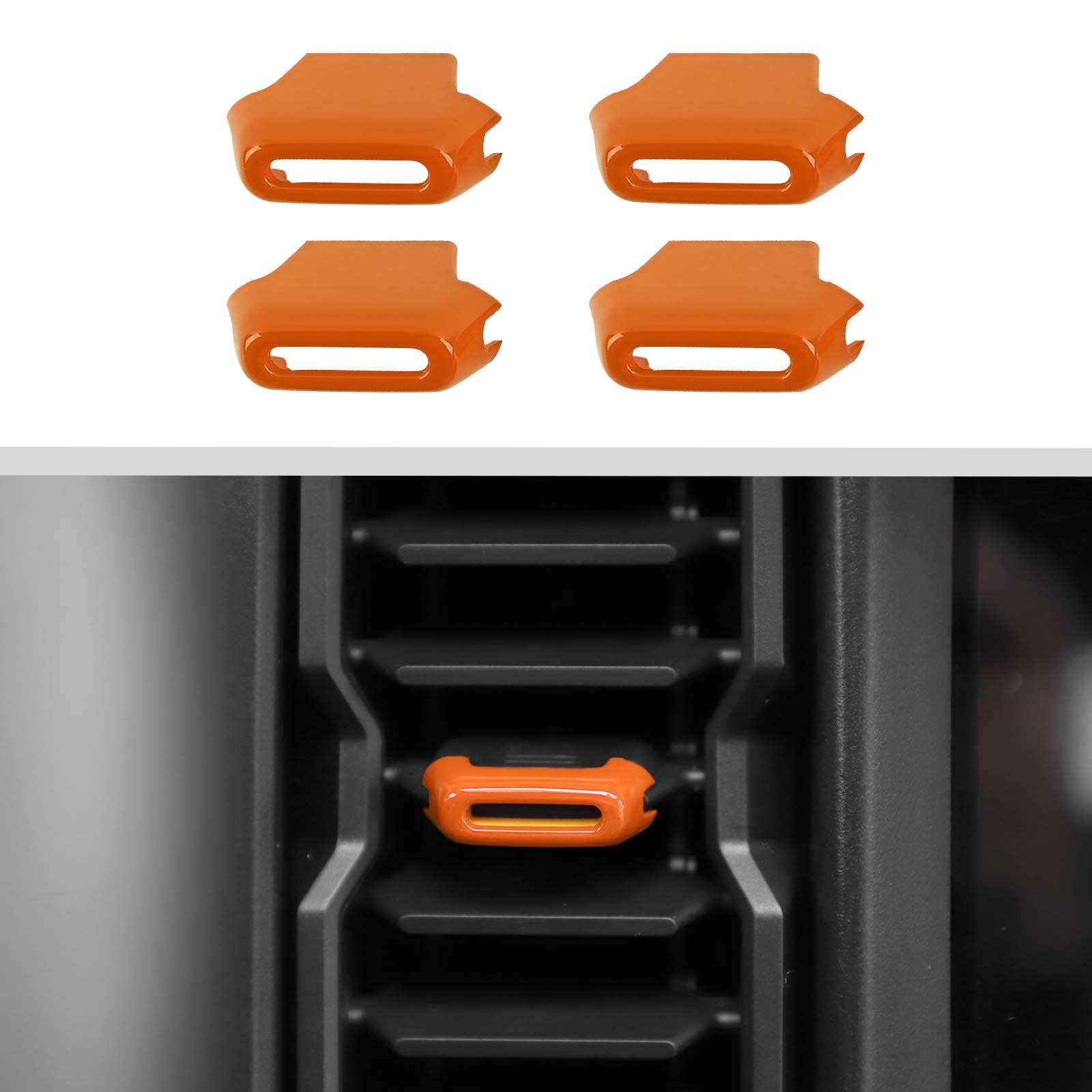 JWWY for Bronco Center Console Air Conditioning Vent Adjustment Device Decoration Cover Trim Compatible with Ford Bronco Interior Accessories 2021-