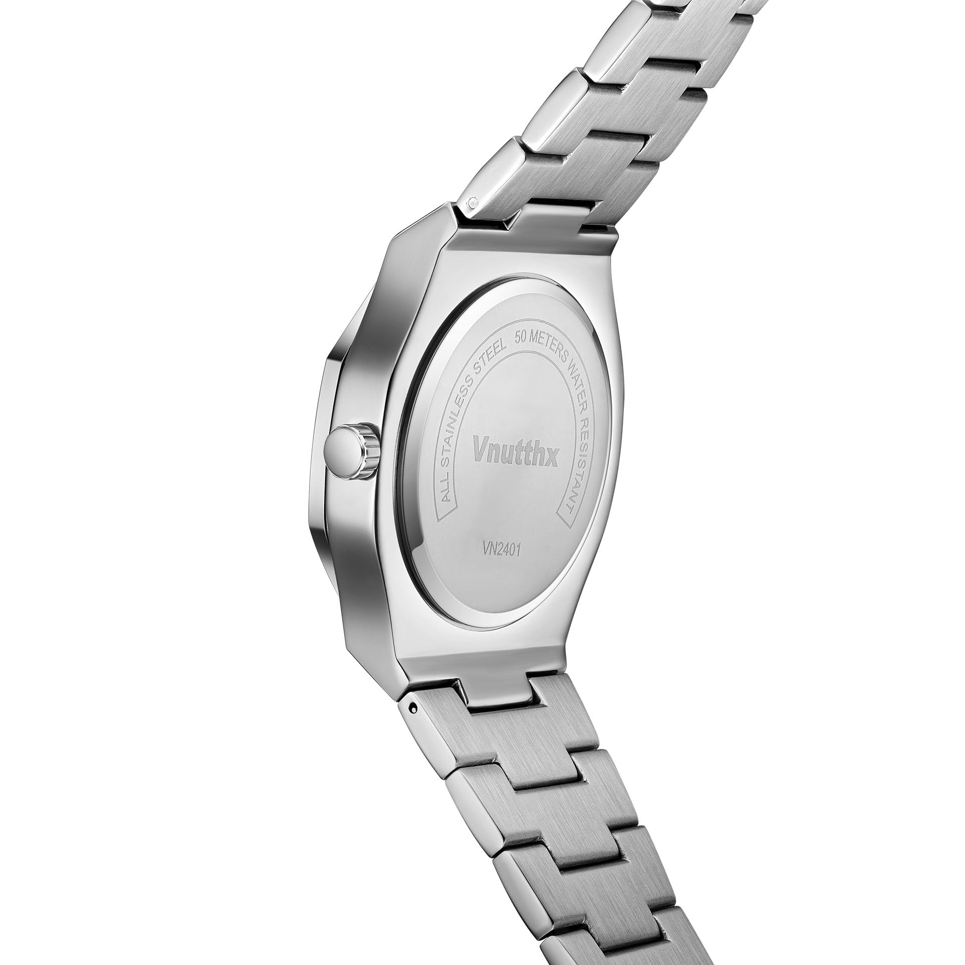 Orologio Uomo Elegante in Acciaio Inox - Orologi da Polso Impermeabile 5ATM con Movimento al Quarzo Giapponese, Quadrante Ottagonale Vintage