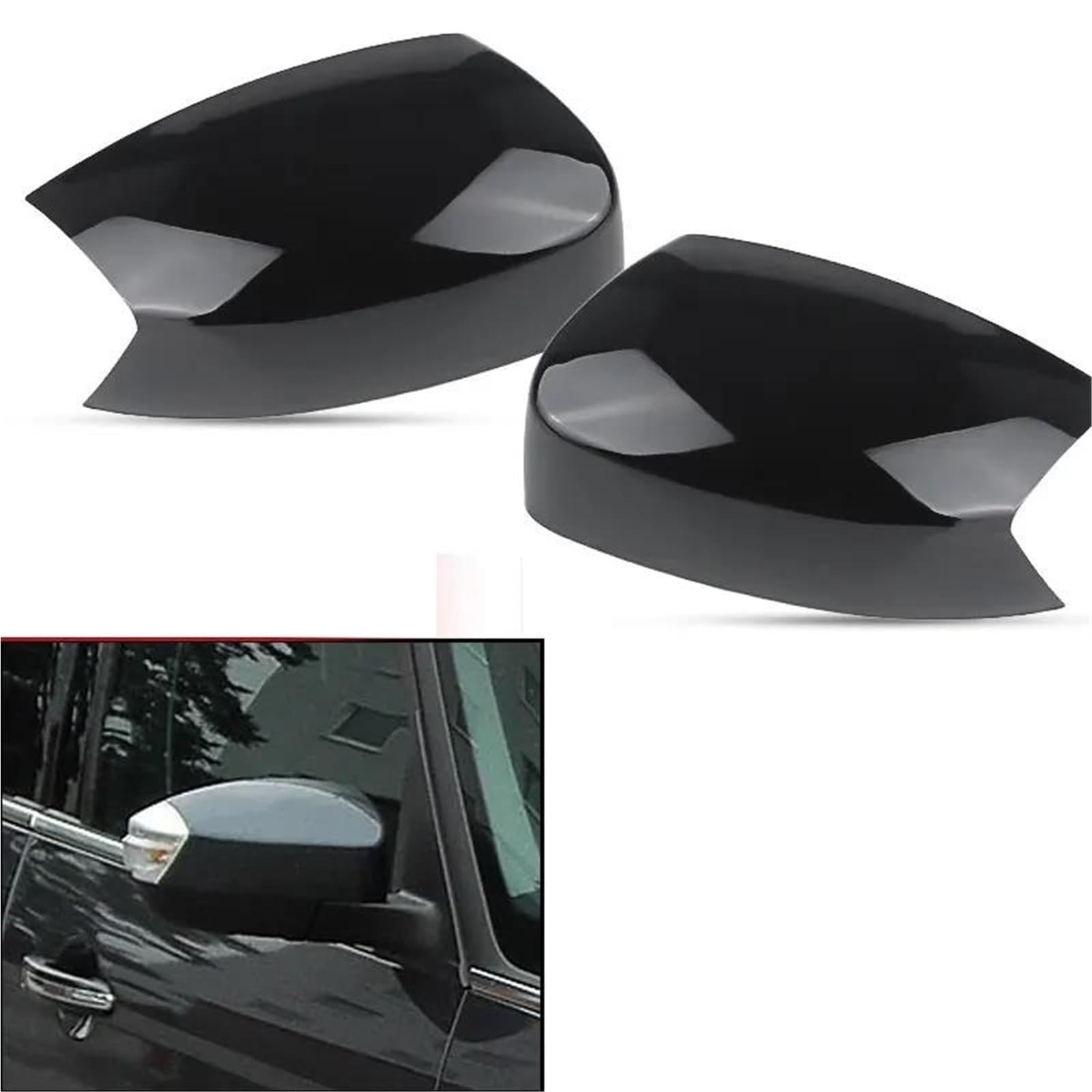 Calotte Specchietti Retrovisori Esterni Per Auto Per Ford Per S-MAX Per MK1 Per Galaxy Per C-Max Per KUGA Per Escape 2006-2015 Coperture Retrovisore Shell(BIANCO,Un paio)