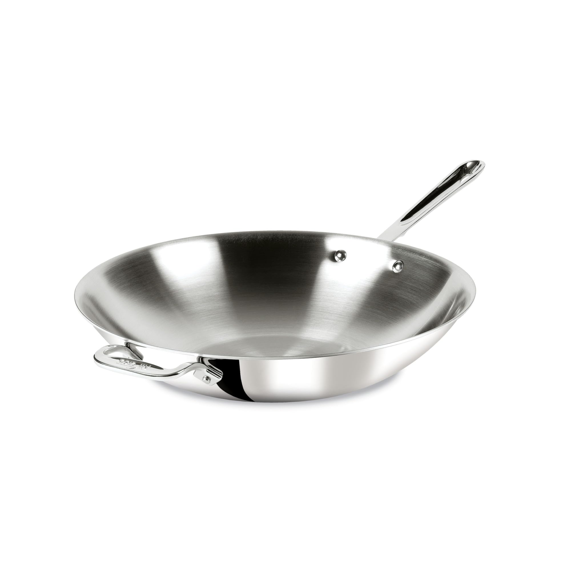 All-Clad4414 Stainless Steel Tri-Ply Bonded Dishwasher Safe Open Stir Fry Pan/Cookware, 5-Quart, Silver