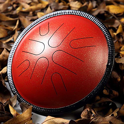 Steel Tongue Drum 10 Inch 8 Notes Hand Pan Drum Tank Drum con Baquetas Bolsa de Transporte Kit de Percusión para Adultos Práctica de Yoga, Meditación miniatura 2